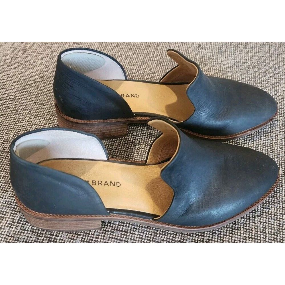 Lucky Brand Gennifa Black Leather Cutout Pump‎ Size 9M 40 EUC